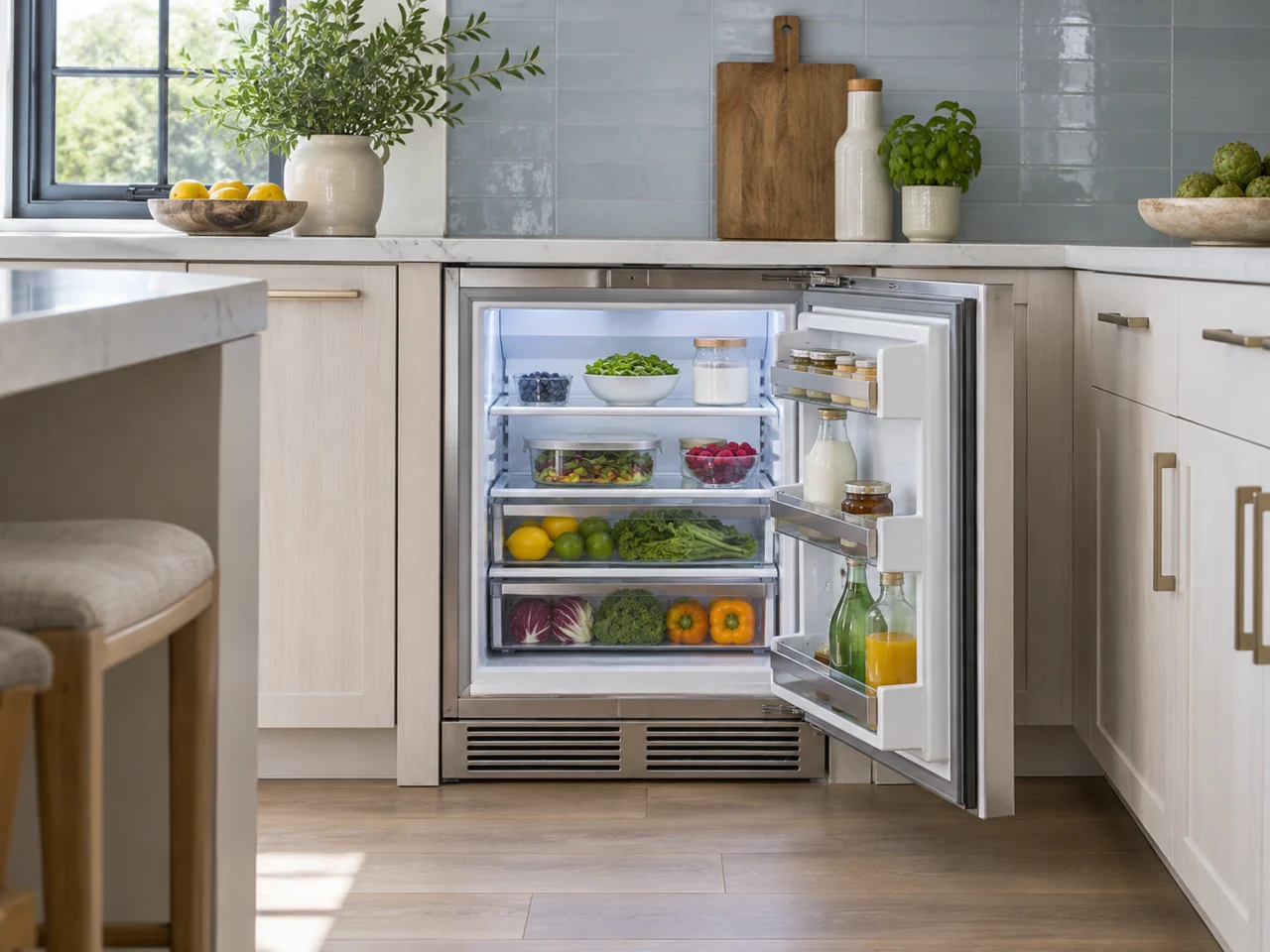 Illustration of Sub-Zero undercounter refrigerator